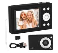 FONDOTIN Retro Digital Camera for Zoom Screen Memory Card Wifi Transfer Compact Shoot for Teens and Beginners Black Vintage Style