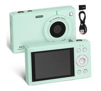 FONDOTIN Retro Digital Camera with Zoom Storage Green Compact Travel Camera for Teens Beginners Wifi Sharing Vintage Style