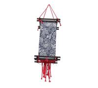 FONDOTIN Retro Fabric Lantern Lampshade Hanging Decor with Vintage Cultural Pattern Wood and Fabric Material Easy to Hang for Home Wedding Festival Boho Style Ornament
