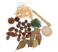 FONDOTIN Retro Food Photography Props Set Wooden Pine Cone and Decorative Leaf, Vintage Background Photo Studio Accessories for Flat Lay and Tabletop Posing Assorted style