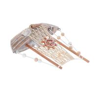 FONDOTIN Retro Sailing Model Home Decor Sail Boats Model Sailboat Sail Boat Wall Decor Lighthouse Figurines Nautical Decorations Wooden