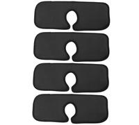 FONDOTIN Reusable Faucet Absorbent Sink Mats 38x13cm Fiber Water Splash Guard for Bathroom and Kitchen Sink, 4pcs Black Water-Absorbing Protector Pads