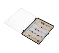 FONDOTIN Rock Collection Display Box with Acrylic Case Educational Geology Kit for Elementary Students Featuring Crystals and Gemstones for Interactive Learning and Science Exploration