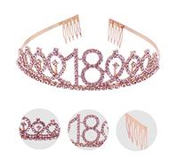 FONDOTIN Rose Gold Birthday Crown and Etiquette Sash for Birthday Party Supplies with Elegant Party Decoration Accessories