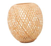 FONDOTIN Rustic Bamboo Pendant Lampshade Handwoven Natural Woven Cover for Soft Light Diffusion in Dining Living Bedroom Lightweight Rustic Style Chandelier Lamp Shade