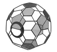 FONDOTIN Rustic Soccer Lamp Shade Hole Iron Football Pendant Light Cover with Glare Protection Metal Lampshade for Ceiling Fixture Replacement Stylish Sports Decor for Bar Game Nights