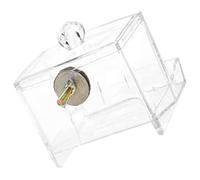 FONDOTIN Rutin Chicken Automatic Food Feeder Transparent Pet Breeding Box Spill Design Capacity Automatic Chicken Feeding Trough for Clean and Sanitary Feeding