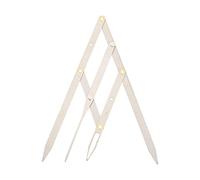 FONDOTIN Second Generation Stainless Steel Eyebrow Ruler Ratio Measuring Tool for Brow Shaping Accurate Three-point Positioning Eyebrow Ruler for Makeup Application