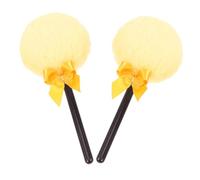 FONDOTIN Setting Puff 2pcs with Handle Plush Round Body Puff Soft Makeup Applicator for After- and Daily Body Use