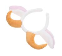 FONDOTIN Sheep Horns Headband with Plush Lamb Ears, Soft Animal Costume Hair Accessory for Women and Kids, Farm Party Favor and Holiday Cosplay Hairband