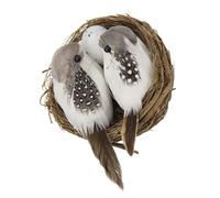 FONDOTIN Simulation Birds Nest Set with Realistic Bird Eggs and Lifelike Plumage Decoration for Garden Easter Photo Prop and DIY Craft