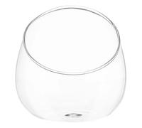 FONDOTIN Slant Cut Glass Terrarium Bowl 15Cm Diameter Moss Micro Landscape Jar Ecological Plant Container for Succulent and Indoor Home Garden Display