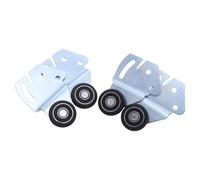 FONDOTIN Sliding Closet Door Roller Hardware Kit and Universal Compatibility 2 Sets with Nylon Pulley Wheels and Carbon Steel Track for Quiet Operation in Home Renovation and Cabinet