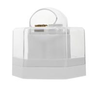 FONDOTIN Slot Nail Drill Bits Storage Case with Cleaning Brush Transparent Manicure Organizer Box for Salon and Home Use Grinding Head Holder for Nail Art Accessories