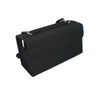 FONDOTIN Slots Marker Storage Case with Detachable Elastic Sleeve Heavy-Duty Nylon Zipper Bag with Shoulder Strap Multi-use Organizer for Marker Pens and Lipstick Black