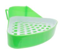 FONDOTIN Small Animal Litter Tray and Toilet Potty Trainer Corner Design, Green Guinea Pig and Rabbit Litter Box for Pet Cage, Suitable for Hamster, Chinchilla, and Household Small Pets