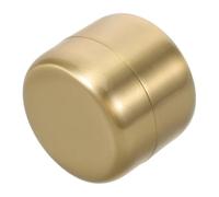 FONDOTIN Small Keepsake Storage Small Pocket Pill Case Metal Sealed Container Stainless Steel Pill Bottle Round Metal Jar for Medicines Golden