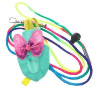 FONDOTIN Small Parakeet Diaper Flight Suit Set with Washable Bird Clothing, Pink Butterfly Pattern and Colorful Leash, Reusable Bird Flight Suit for Travel and Outdoor Use