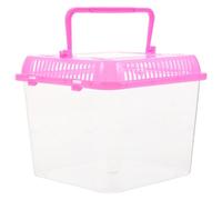 FONDOTIN Small Reptile Breeding Box with Lid, Turtle and Goldfish Plastic Living Tank Carrier, Portable Feeding Container for Tortoise and Hamster Random Color