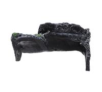 FONDOTIN Small Resin Turtle Basking Platform with Ramp and Rock for Aquarium Floating Turtle Sunbathing Terrace and Climbing Dock Accessory for Aquatic Reptiles