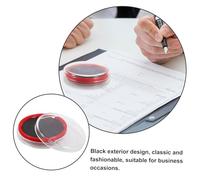 FONDOTIN Small Round Inkpad Multifunctional Stamp Pad Tool for Document and File Stamping Compact Portable Design for Office Business Crafting Use Quick-Dry Black Ink