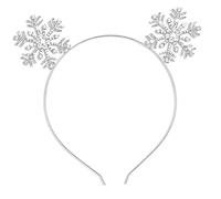 FONDOTIN Snowflake Hair Accessory Chic Christmas Headband Festive Ornament for Parties Eye Catching Design for Holiday Celebrations and Memorable Christmas Days