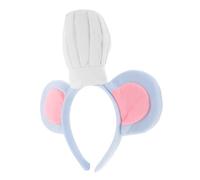 FONDOTIN Soft Blue Mouse Ears Headband with Chef Hat Cute Cartoon Mouse Costume Accessory for Birthday Party Dress Up Comfortable Role Play Headband for Boys