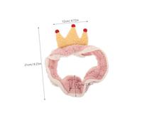 FONDOTIN Soft Coral Fleece Wide Headband for Women Skincare Hair Band Keeps Hair Dry and Comfortable Cute Crown Design for Face Washing Makeup and Shower Use