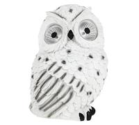 FONDOTIN Solar Powered Owl Lawn Ornament Resin Garden Statue with LED Light for Outdoor Patio Pathway Decor Vivid Craftsmanship and Delicate Details for Home and Decoration