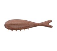 FONDOTIN Solid Wood Scalp Massage Comb Whale Design Oval Shape for Men Women Meridian Wooden Dreadlock Brush for Dandruff Reduction and Hair Relaxation Premium Natural Sandalwood Texture