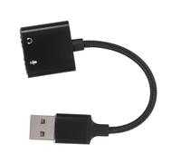 FONDOTIN Sound Card Converter Usb Audio Adapter Headphone High-fidelity Audio Mic Splitter External for Computer Laptop and Mobile Devices Use Headphones and Microphone