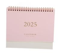 FONDOTIN Spiral Binding Desk Calendar with Gold Foil Accent Minimalist Medium Sized Monthly Desktop Organizer From July to December Decorative Standing Office Month Calendar for Note Taking
