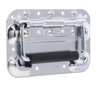 FONDOTIN Spring Loaded 8mm Chrome Plated Metal Luggage Handles for Flight Cases, Large Folding Pull Handles for Toolboxes and Trunks, Surface Mounted Industrial Cabinet Hardware