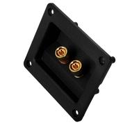 FONDOTIN Square Speaker Terminal Box with Thickened Pure Copper Binding Posts Spring-loaded DIY Audio Connector for Subwoofer and Home Stereo Systems and Easy to Install for Custom Speaker
