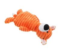 FONDOTIN Squeaky Plush Dog Chew Toy for Pets Biting Toy for Puppies for Playtime and Mental Cute Cartoon Design Tiger
