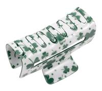 FONDOTIN St Patrick’s Day Small Shamrock Hair Claw Clip for Women and Irish Three-Leaf Clover Hair Jaw Clip for Holiday Celebration and Party