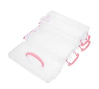 FONDOTIN Stackable Pencil Box Detachable Pen Holder and Storage Case for School Supplies Transparent Design Space Saving Multi Organizer for Pencils Erasers and Stationery