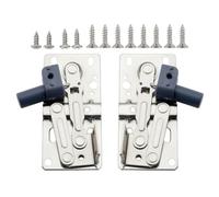 FONDOTIN Stainless Steel 45-Degree Tilt Out Cabinet Hinges, 1 Pair Drop-Down Door Support Hinges for Kitchen Sink Cabinets, Frameless Hidden Hardware for Under-Sink Drawers