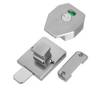 FONDOTIN Stainless Steel Bathroom Door Lock with Clear Occupancy Indicator Privacy Partition Latch for Public Toilet Toilet Lock Bolt for Restroom Security and User Friendly Vacant Engaged