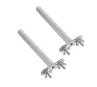 FONDOTIN Stainless Steel Bird Perch Stand Rough Grinding Surface, 1.6cm Diameter x 15cm Length, 2pcs Cage Accessories for Parakeet Budgies Cockatiels Training and Nail Care