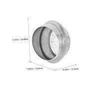 FONDOTIN Stainless Steel Exhaust Vent Cover Ball-Shaped Outdoor Wall Air Outlet for Range Hood Rainproof Ventilation Grille Replacement Efficient Smoke and Grease Exhaust