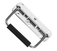 FONDOTIN Stainless Steel Folding Toolbox Handle 304 Metal Pull Handle for Tool Chest Spring Foldable Design 140Mm Length Suitable for Tool Storage and Cabinet Hardware Use