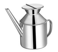 FONDOTIN Stainless Steel Oil Dispenser Jug with Long Spout Refillable Olive Oil Bottle Kitchen Container for Vinegar and Dressings Precision Pouring