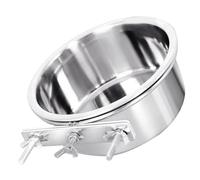 FONDOTIN Stainless Steel Pet Bowl Hanging Food and Water Holder Removable Bite-resistant Puppy Cat Feeding Tool Smooth Surface Easy to Clean Suitable for Cages