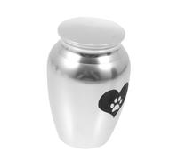 FONDOTIN Stainless Steel Pet Cremation Urn Cinerary Casket for Dog Cat Ashes Memorial Keepsake Lightweight Animal Ash Container with Smooth Surface Silver