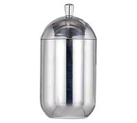 FONDOTIN Stainless Steel Storage Box for Cotton Buds Dustproof Compact Design with Lid for Clean Storage of Cotton Balls and Cosmetics Bathroom Solution