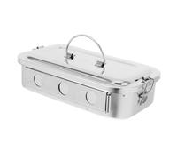 FONDOTIN Stainless Tool with Lid and Holes Medical Organizer Box Reusable High Temperature Resistant Case for and Use