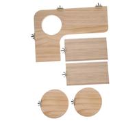 FONDOTIN Stand Climbing Parrots Practical Little Wooden for Jumping and Stable-quality Board with L-shaped round Shapes Pets Household Friends and Family Who Own