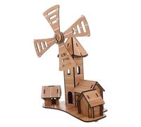 FONDOTIN Stem Mechanical Kit Windmill Puzzle DIY Science Craft Model for Assembly Educational for Problem Solving Spatial Reasoning Energy Learning
