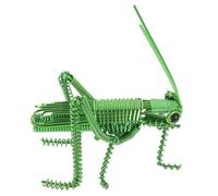 FONDOTIN Sturdy Aluminum Grasshopper Figurine Educational Cognitive for Biology Learning Natural Simulation Insect Model Holiday Plaything